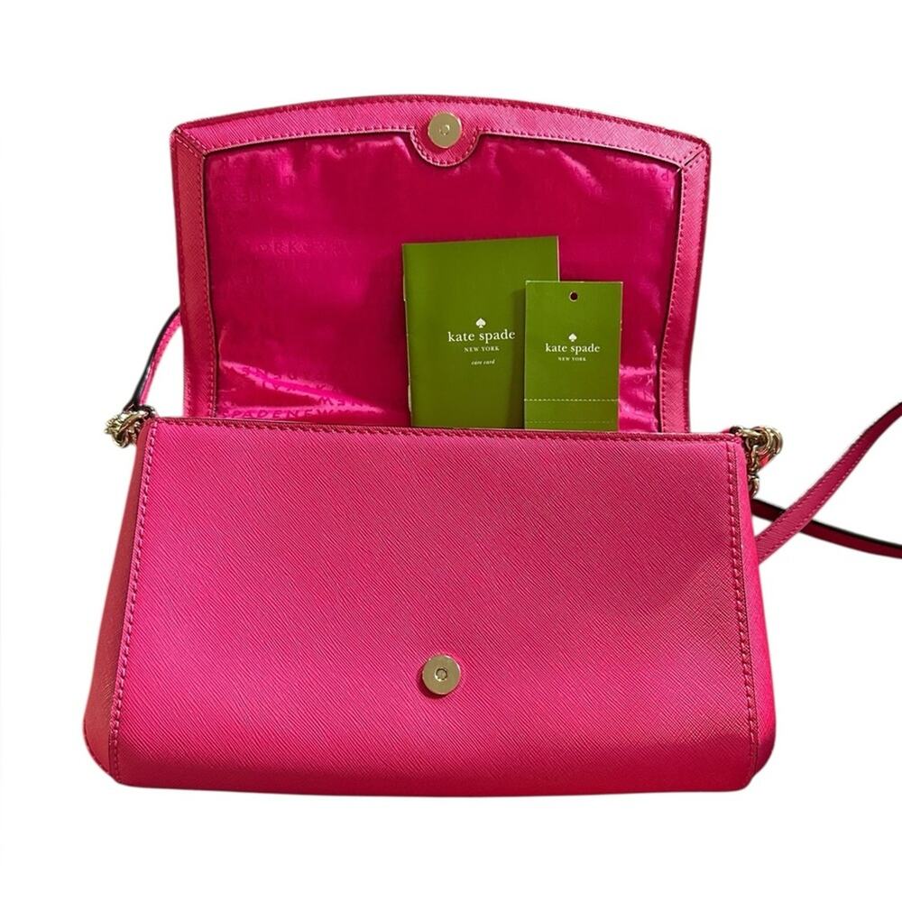 Kate Spade Pink Crossbody Bag with Gold Chain - Picture 2 of 7